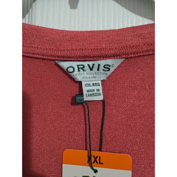 ORVIS Soft T-Shirt Women's Plus Size 2X Coral Pink V-Neck Athleisure - Picture 9 of 13